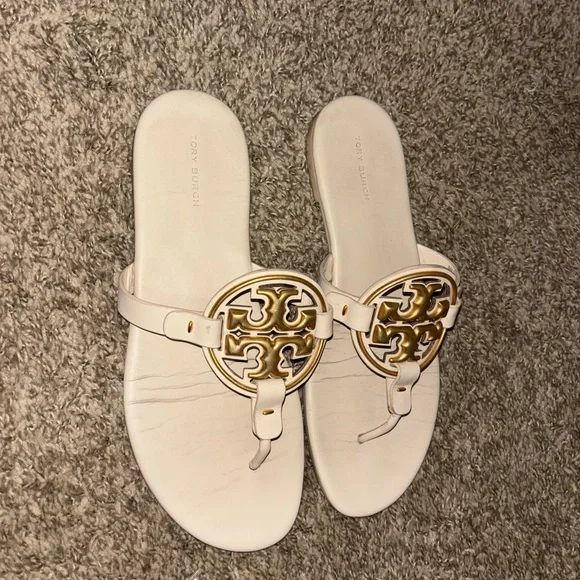 Tory Burch Miller Soft Metal Logo Sandal - Picture 2 of 8